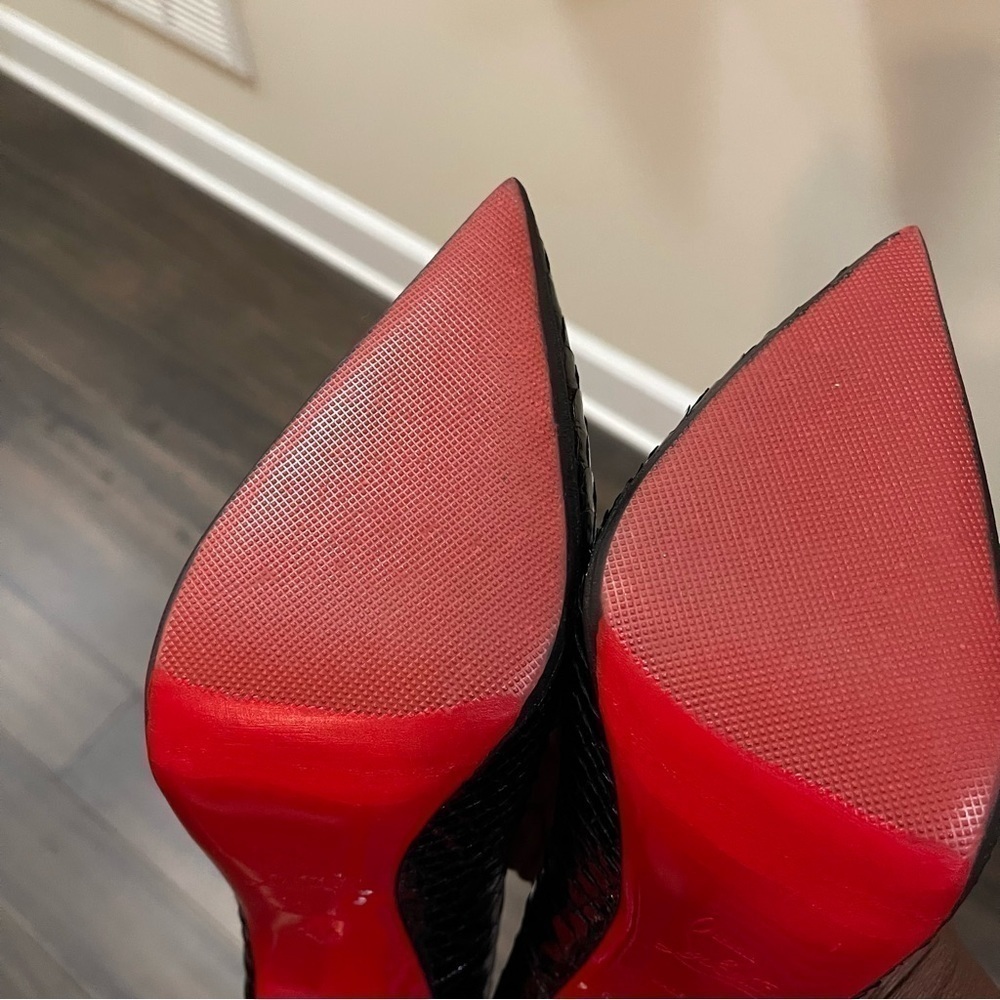 Christian Louboutin So Kate 120MM Black Python Pumps Size 41.5 US 11.5 - Picture 10 of 14